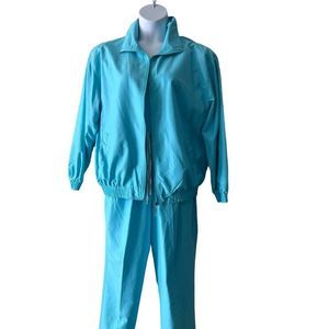 Vintage Y2K Anney 2 pc Polyester Track Suit Size L
